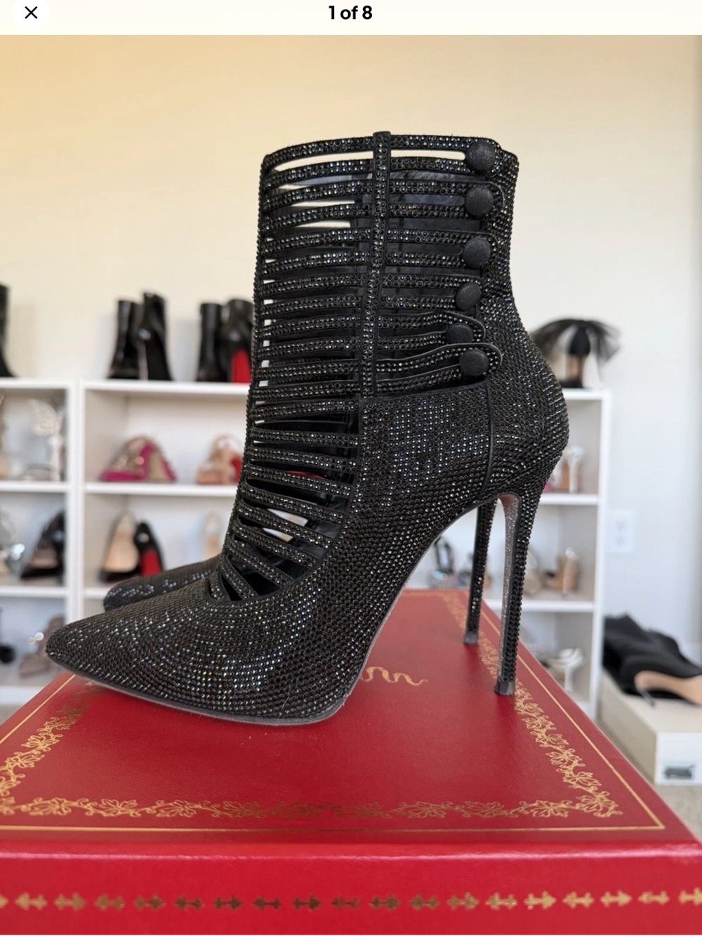 Rene Caovilla Crystal Booties 39